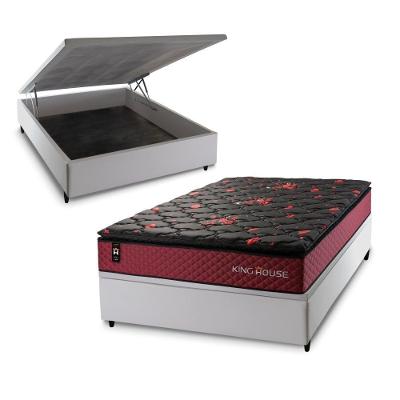 Cama Box Baú Toronto 138x188 com Molas Ensacadas King House