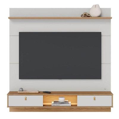 Painel Para Tv Home Suspenso Bali 1.6 Off White Matte Freijó – Colibri