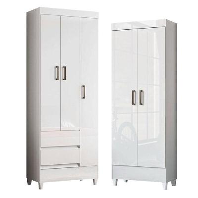 Guarda Roupa Solteiro 3 Portas E Armário Multiuso Fit