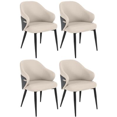 Kit 4 Cadeiras De Jantar Estofada Milano Design Italiano