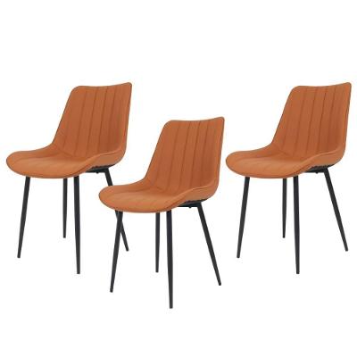 Kit 3 Cadeiras De Cozinha Sala Jantar Taina Chicago Caramelo Assento Estofado Design Anatômico Caramelo