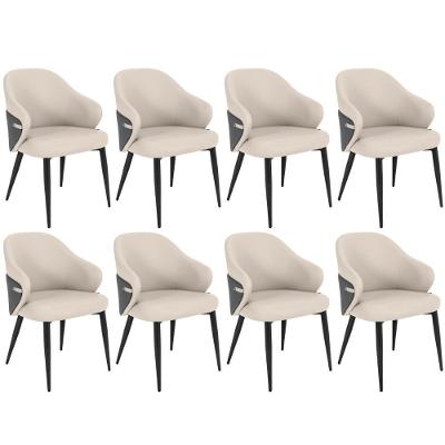 Kit 8 Cadeiras De Jantar Estofada Milano Design Italiano
