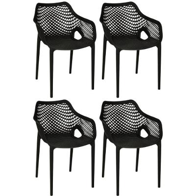 Kit 4 Cadeiras De Jantar Design Suits Com Braços