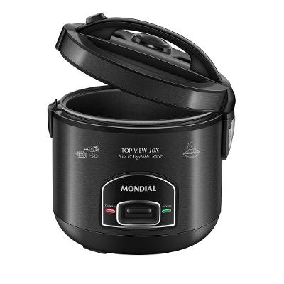 Panela Elétrica de Arroz Mondial PE-30-10X 10 Xícaras 700W Black Inox 110V