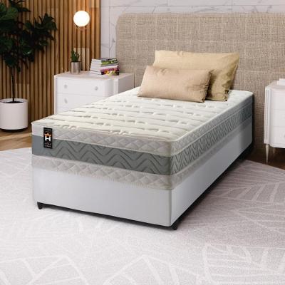 Cama Box Espuma Oxford Solteiro 88x188 Branco King House