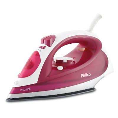 Ferro a Vapor Philco PFV2310R 1200W Base Cerâmica Rosa 220V com Spray e Autolimpeza