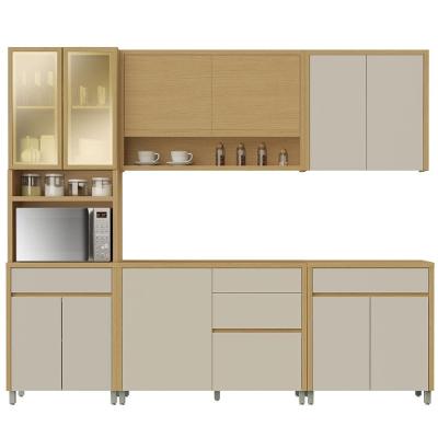Armário de Cozinha Completa Cléo 11 Portas 5 Gavetas MDF Off White