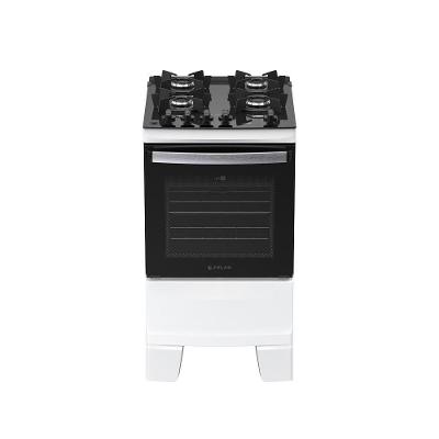Fogão de Piso 4 Bocas Gás GLP Atlas Agile Up Glass Mesa de Vidro Branco Bivolt