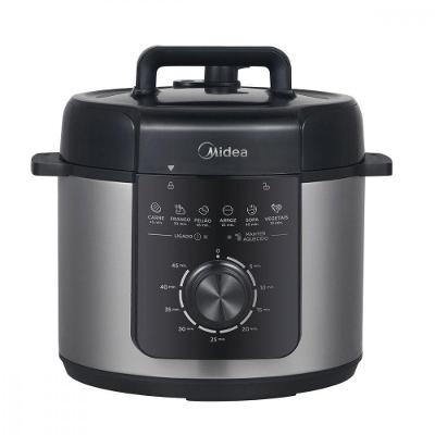 Panela de Pressão Elétrica Mecânica Midea PPM 4L Antiaderente Preto 220V