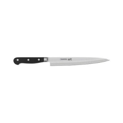 Faca Yanagiba Sushi Gold em Aço Inox e Policarbonato com Fibra de Vidro para Cozinha Oriental Inox