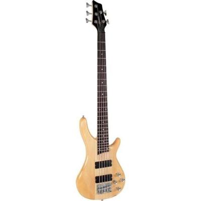 Contrabaixo Elétrico GB-205A Sonic-X 5 Cordas com Captadores Ativos Natural Brilhante Giannini