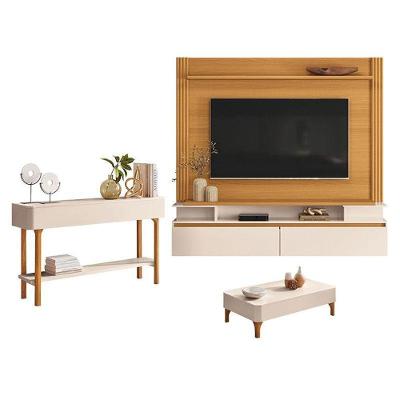 Home Suspenso Astor Cinamomo Off White Com Mesa De Centro Liz E Aparador Fiero Off White - Hb Móveis