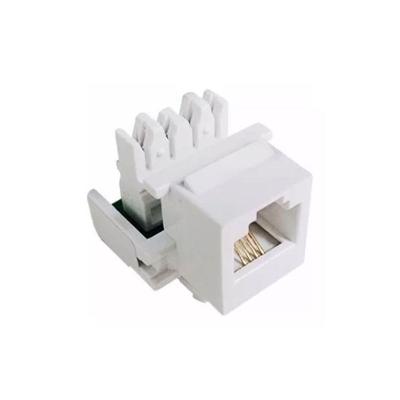 Conector Fêmea RJ11 Cat3 para Cabeamento de Voz com Terminais 110 IDC Branco 1 Unidade