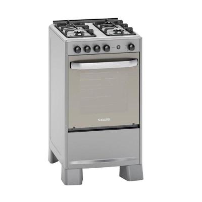 Fogão de Piso 4 Bocas Gás Suggar FGISL410PRIX Mesa Inox Automático Prata Bivolt