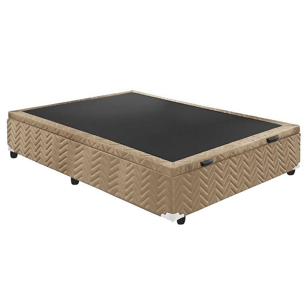 Cama Box Baú Casal: Colchão Espuma D33 Paropas Pasquale + Base CRC Suede Clean(138x188) - 5