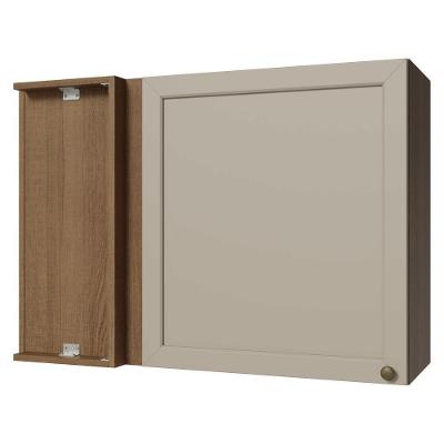 Armário Aéreo De Canto 1 Porta Rustic-crema Vik Madesa Rustic-crema