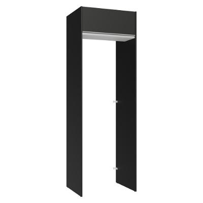 Porta-geladeira 73 Cm 1 Porta Basculante Preto/branco/preto Glamy Madesa Preto/branco/preto