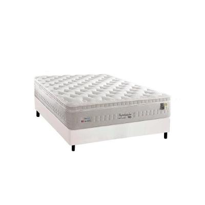 Cama Box Casal: Colchão Molas Anjos MasterPocket Ensacadas Impressione + Base CRC Courano White(138x188)