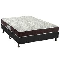 Cama Box Casal: Colchão Espuma D33 Probel Advanced + Base CRC Suede Black(138x188) - 1