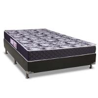 Cama Box Casal: Colchão Espuma D33 Luckspuma Supreme + Base CRC Suede Black(138x188) - 1