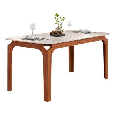 Mesa Sala De Jantar 1,60m Tampo Em Vidro Mel Madeirado-off White