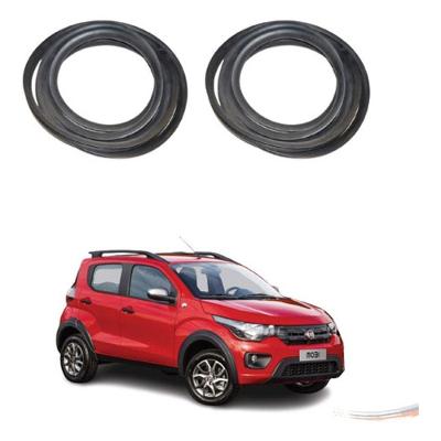 Borracha de Vedação da Porta F103 Fiat Mobi Após 2016 Bravo Linea Punto Preto Par com Aba Uniflex