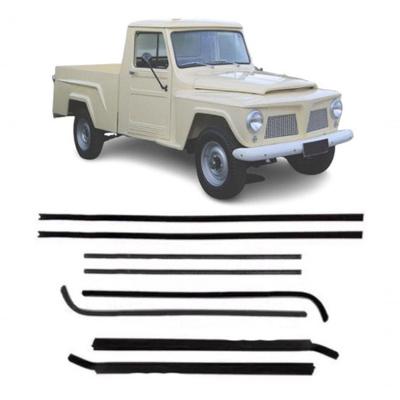 Canaleta de Porta Modelo F103 para Ford Rural Willys Pick-up F75 Jogo 8 Peças Uniflex