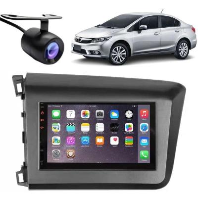 Central Multimídia Automotiva 2 Din MP5 7 Polegadas Bluetooth Moldura Grafite Honda New Civic Pruden