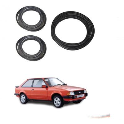 Kit de Borrachas de Vedação para Porta e Porta-Malas Escort Até 92 2 Portas Compatível Preto Uniflex