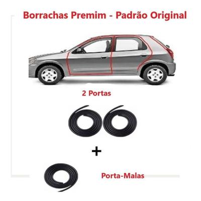 Kit Borracha Vedação F103 para Porta-malas Corsa Celta Prisma 2 Portas Preto Uniflex