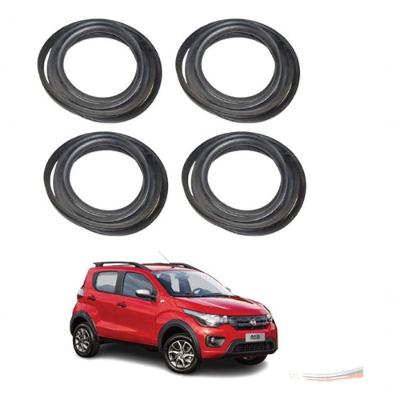 Kit Borracha de Vedação da Porta Dianteiro e Traseiro F103 Fiat Mobi Bravo Linea Punto Preta Uniflex