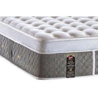 Cama Box Casal: Colchão Molas Castor Pocket Gold Star Light Stress Oxygen New Plush + Base CRC Suede Gray(138x188) - 3