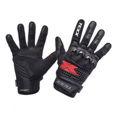 Luva para Motociclista Urbana Texx Old Shoot Cano Curto Preto com Proteção na Mão e Dedos