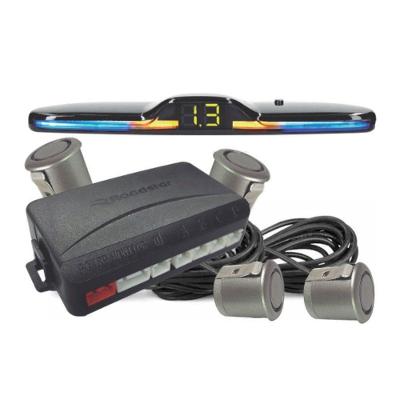 Sensor de Estacionamento Traseiro RS308BR Pro Line Prata com 4 Sensores e Display RGB Roadstar