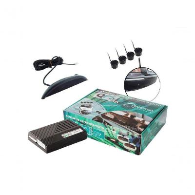 Sensor de Estacionamento Traseiro Qps Plus 4004 com 4 Sensores e Display Visual Meia Lua Quantum