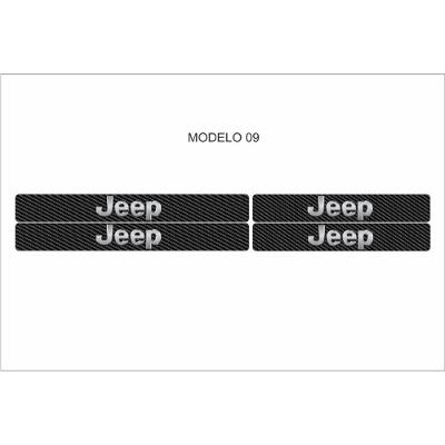 Soleira Automotiva para Portas Cor:09 Jeep Compatível com Diversas Marcas Anti Risco OEM