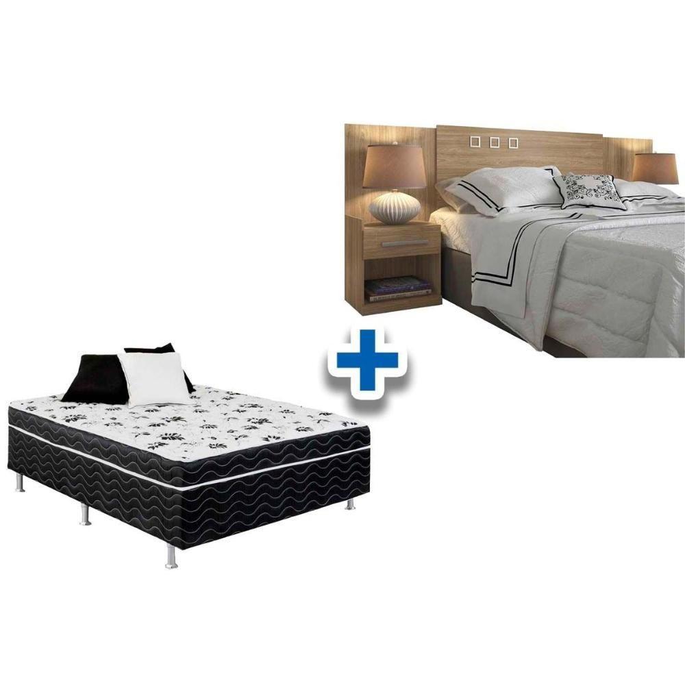 Cama Box Casal Conjugada Ortopédico + Cabeceira Plus Atacama - 1