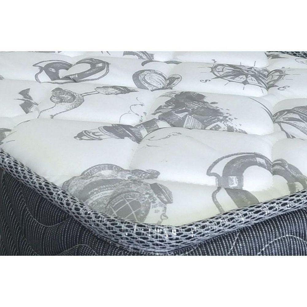 Cama Box Queen: Colchão Espuma Ortobom D33/EP Fort Tech ISO 100 + Base CRC Courano White(158x198) - 4