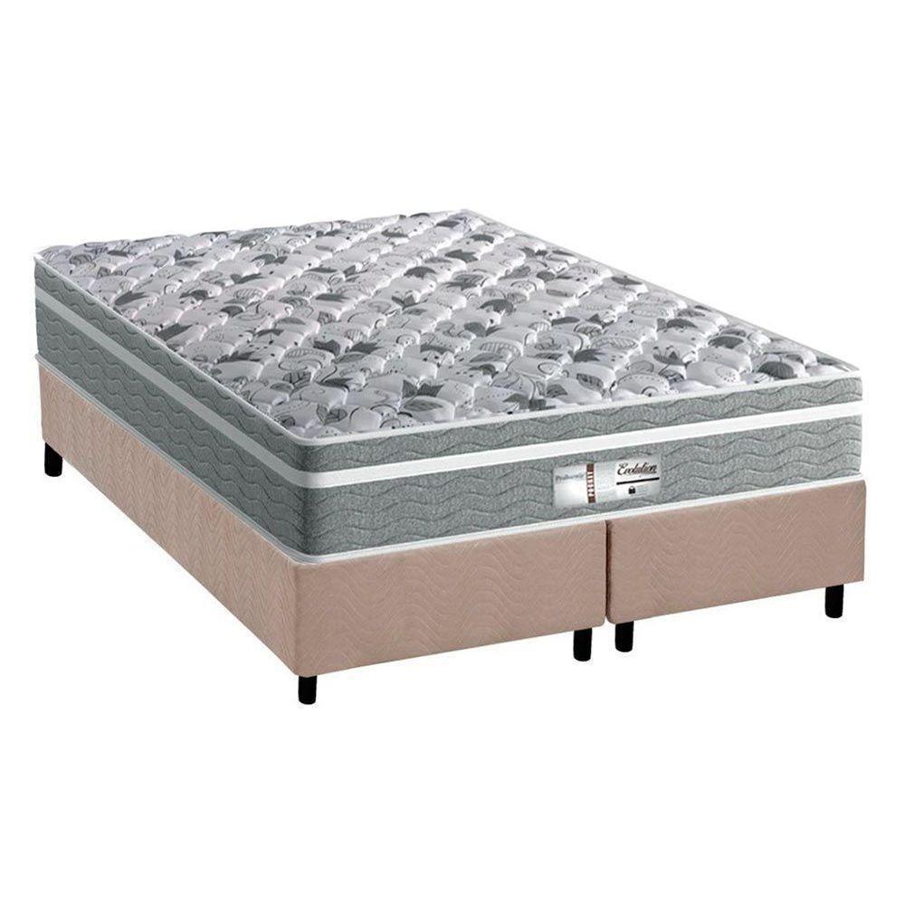 Cama Box King: Colchão Molas Probel MasterPocket Ensacadas ProDormir Evolution + Base CRC Suede Bege(193x203) - 1