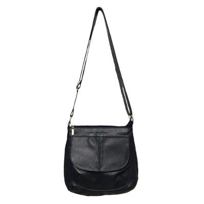 Bolsa Transversal  Couro Cor Azul Marinho