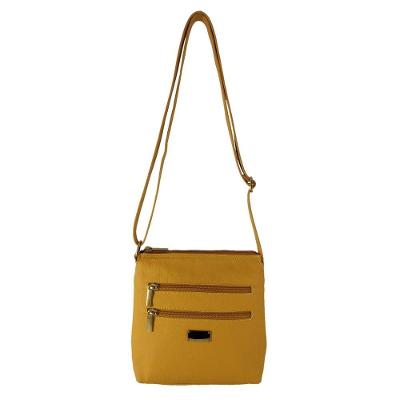 Bolsa Transversal  Couro Cor Amarelo