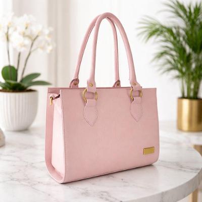 Bolsa Estruturada  Couro Cor Rosa