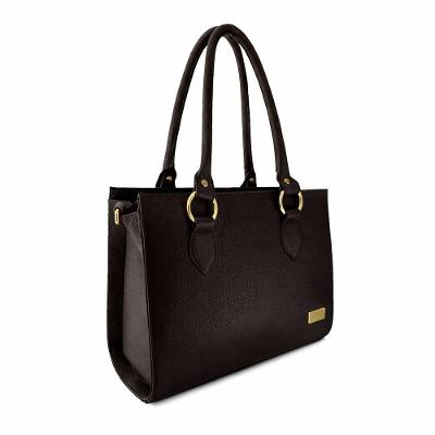 Bolsa Estruturada  Couro Cor Marrom