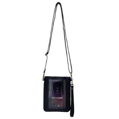 Bolsa Clutch  Porta Celular Couro Cor Preto
