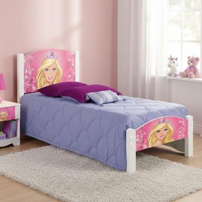 Cama Solteiro Infantil Adesivada Design Barbie Para Quarto Infantil - Barbie Branco