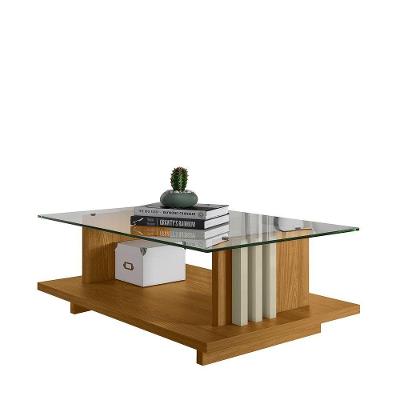 Mesa De Centro Frizz Cumaru/opala - Vrk Comercio On-line