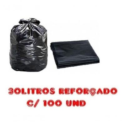 Saco para Lixo 30L Reforçado Alta Resistência Preto Higipack