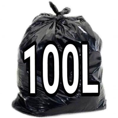 Saco para Lixo 100 Litros Super Reforçado para Lixo Pesado Parede Dupla Preto e Transparente