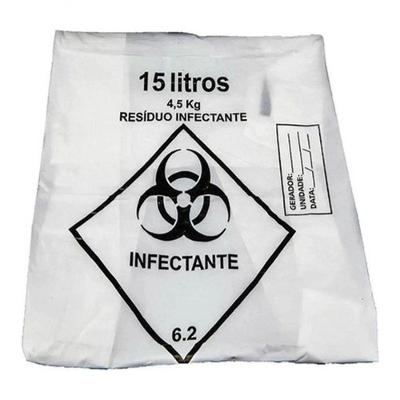 Saco de Lixo Hospitalar Infectante 15L C-100 para Resíduos Médicos Higipack
