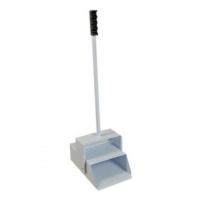 Pá Coletora Catabituca Metal Branca F1 Automática com Tampa Articulada Branco Higipack